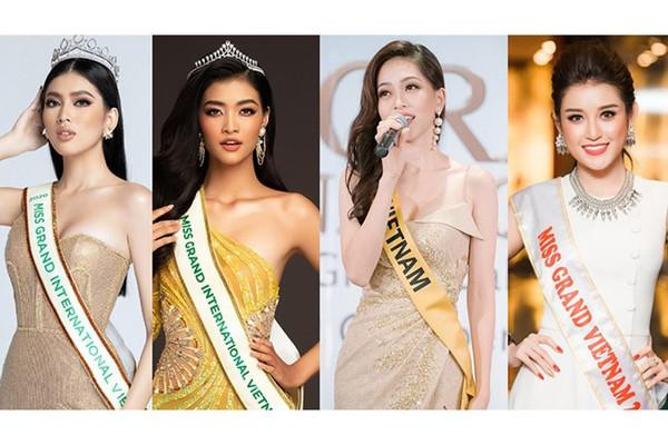 Các đại diện của Việt Nam tham gia đấu trường nhan sắc Miss Grand International.
