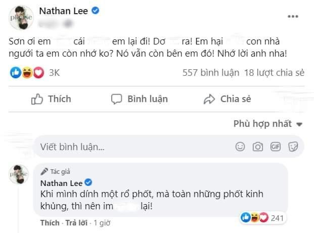 Nathan Lee đáp trả gay gắt.