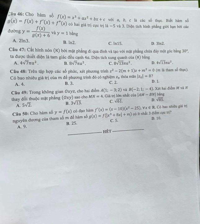 Đề thi chính thức môn Toán, kỳ thi Tốt nghiệp THPT 2021 (đợt 1) - mã đề 103. Đề thi chính thức môn Toán, kỳ thi Tốt nghiệp THPT 2021 (đợt 1) - mã đề 103.