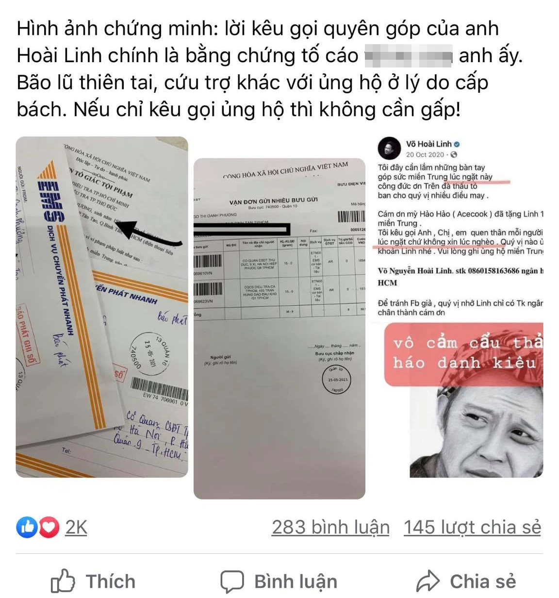 Một cô gái thông báo khởi kiện nghệ sĩ Hoài Linh theo ủy quyền của mạnh thường quân