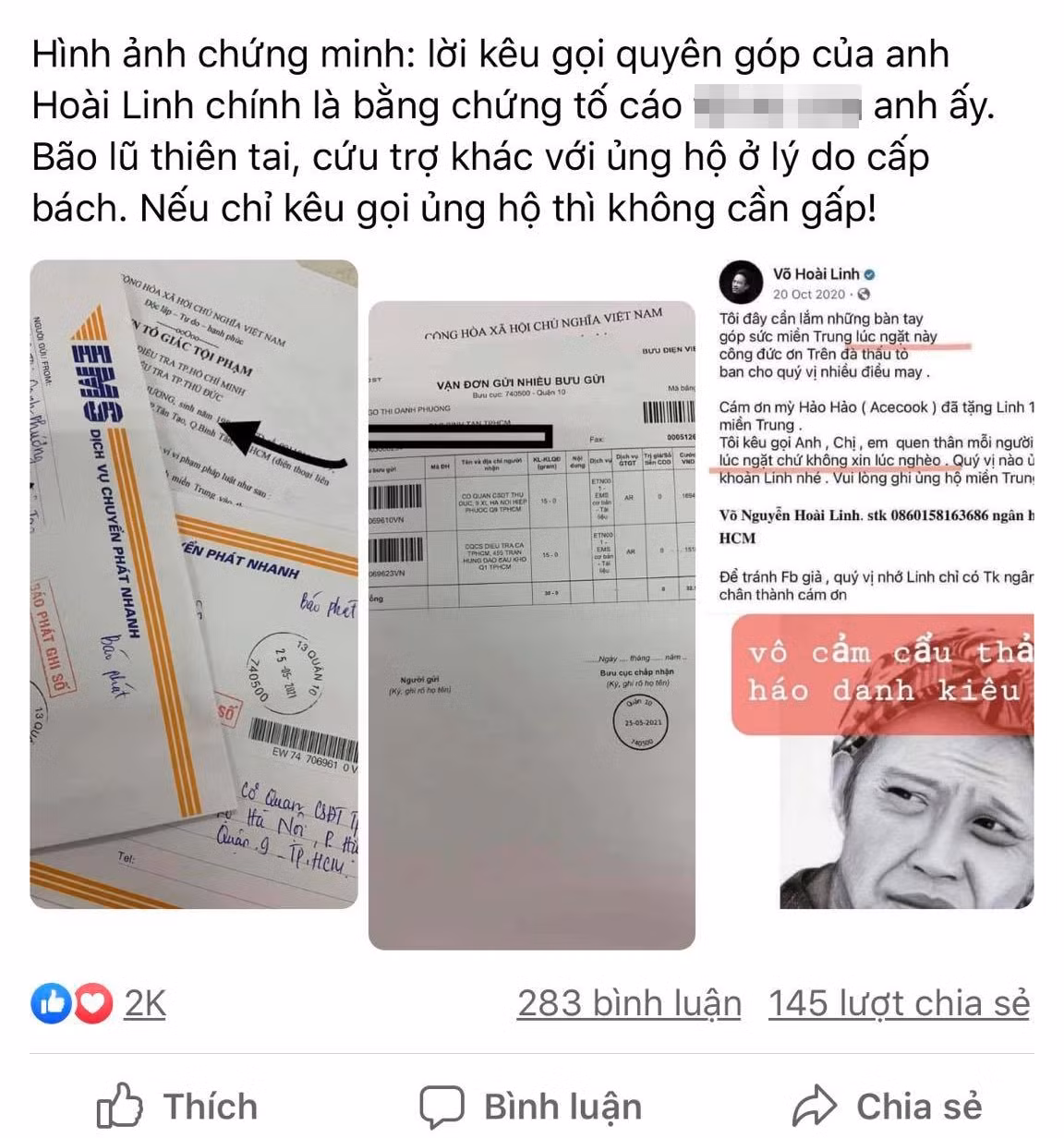 Một cô gái thông báo khởi kiện nghệ sĩ Hoài Linh theo ủy quyền của mạnh thường quân