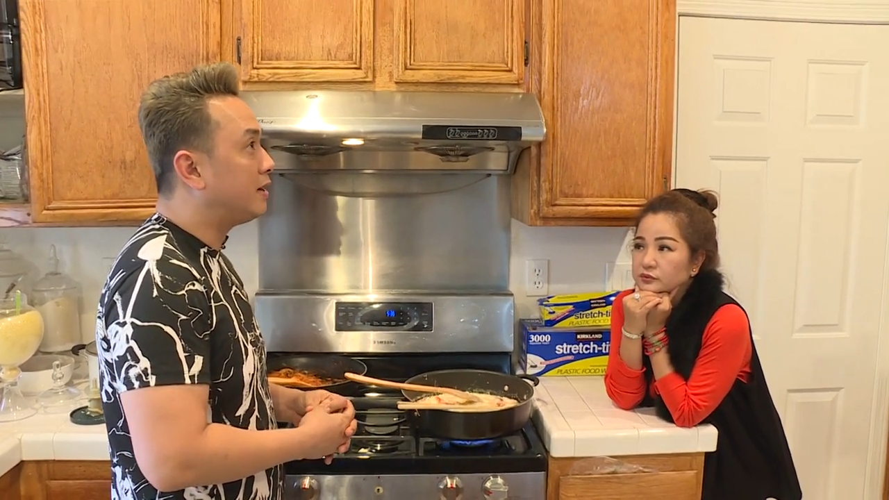 Gian bếp trong nhà tại Mỹ của ca sĩ Hàn Thái Tú.