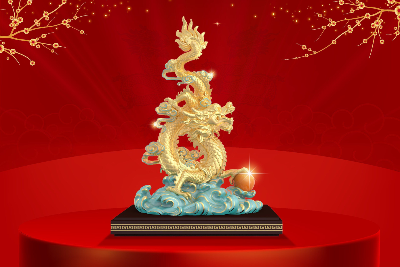 Quà tặng rồng vàng được đúc nguyên khối với thiết kế vô cùng tinh xảo. Quà tặng rồng vàng được đúc nguyên khối với thiết kế vô cùng tinh xảo.