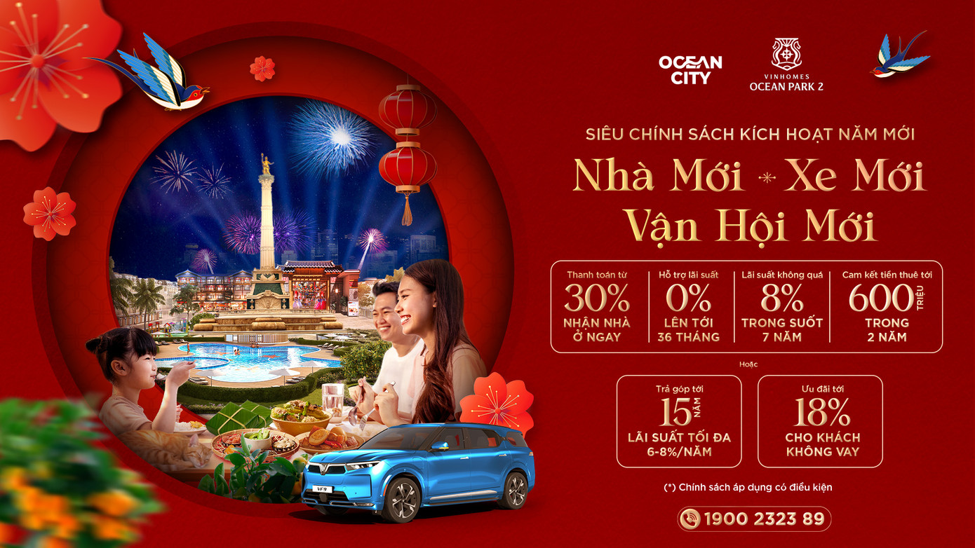 Chínhsách “siêu khủng”của Vinhomes Ocean Park 2 giúp khách hàng chủ động lựa chọn những ưu đãi phù hợp với khả năng tài chính