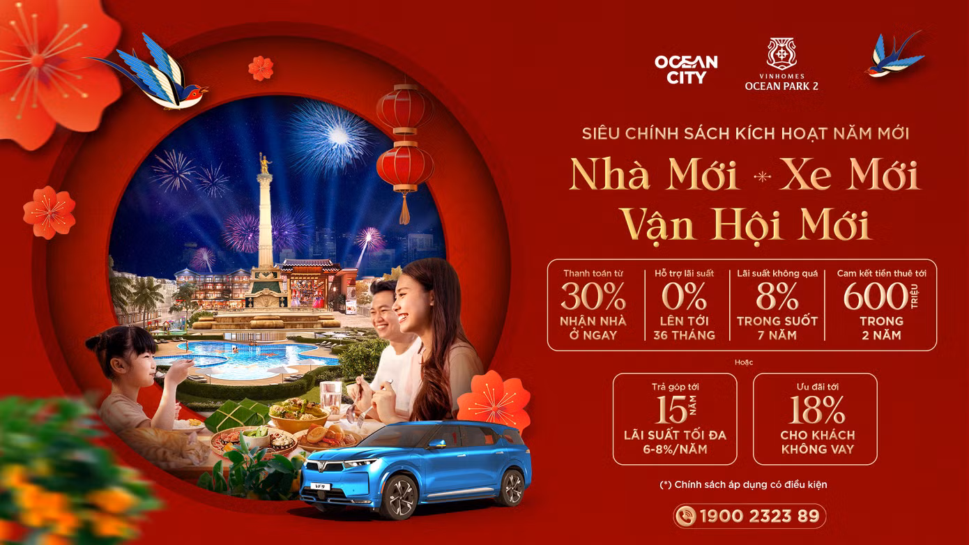 Chínhsách “siêu khủng”của Vinhomes Ocean Park 2 giúp khách hàng chủ động lựa chọn những ưu đãi phù hợp với khả năng tài chính