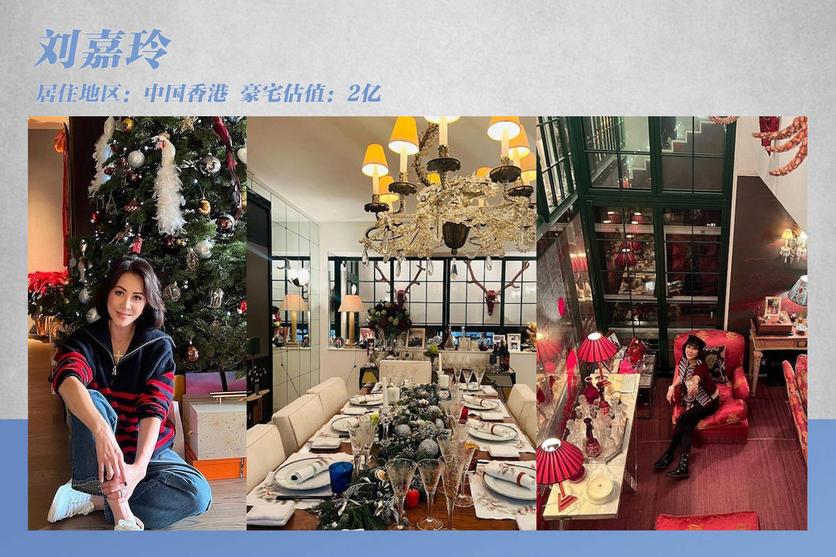 Nữ diễn viên Hong Kong Lưu Gia Linh nổi tiếng trong giới nhờ tài kinh doanh. Bên cạnh đó, ông xã Lương Triều Vỹ cũng giàu có nhờ nhận thù lao khủng. Lưu Gia Linh từng hé lộ không gian sống trong căn biệt thự 200 triệu HKD (25,5 triệu USD) ở Hong Kong. Vợ chồng Lương Triều Vỹ còn sở hữu 10 bất động sản khác nhau trị giá khoảng 100 triệu USD.