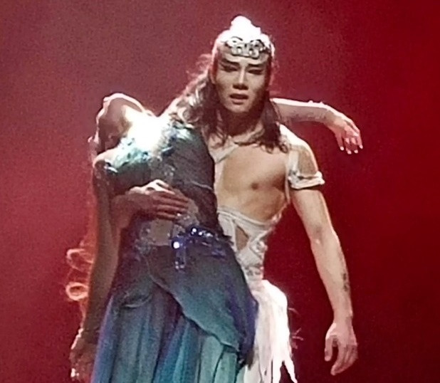 Điệu múa do Dương Lệ Bình dàn dựng bị chỉ trích vì có nhiều động tác mơn trớn quá đà.