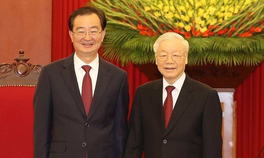 Tổng Bí thư Nguyễn Phú Trọng tiếp Bí thư Tỉnh ủy Vân Nam Vương Ninh. Ảnh: TTXVN Tổng Bí thư Nguyễn Phú Trọng tiếp Bí thư Tỉnh ủy Vân Nam Vương Ninh. Ảnh: TTXVN