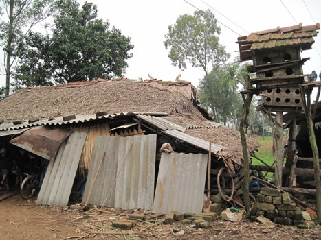 Căn nhà trống hoác nhưng vẫn đầy ắp tiếng cười của lũ trẻ.