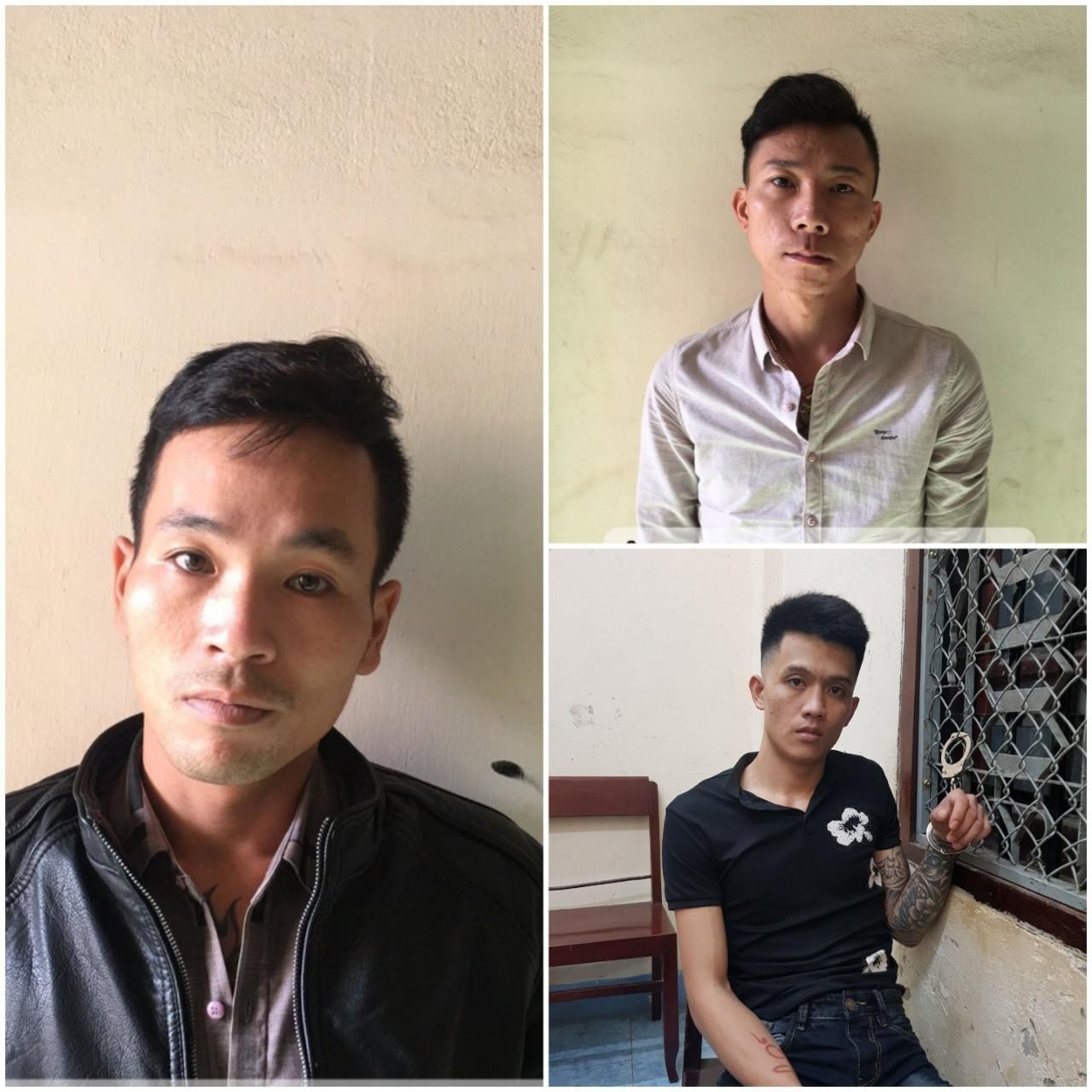 Ngô Đình Nam (áo đen bên trái) và đồng phạm Ngô Đình Nam (áo đen bên trái) và đồng phạm