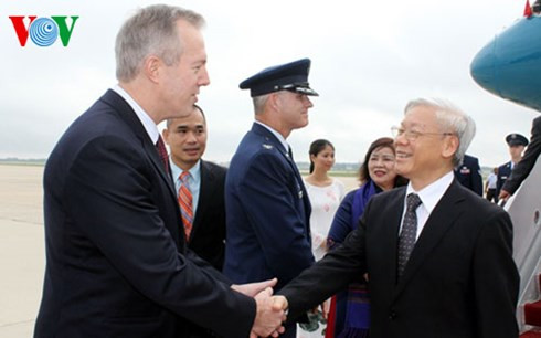 Những hình ảnh đầu tiên của Tổng Bí thư tại Hoa Kỳ ảnh 5