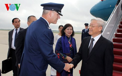 Những hình ảnh đầu tiên của Tổng Bí thư tại Hoa Kỳ ảnh 4