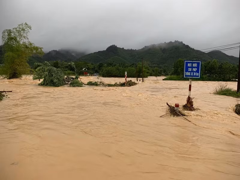 Ngập gây tắc ở xã Thanh Quân (huyện Như Xuân).