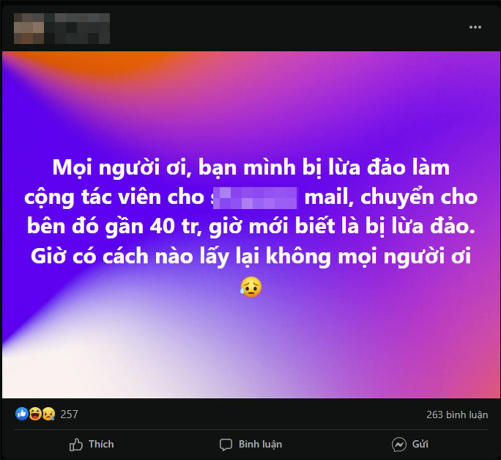 Nhiều nạn nhân bị lừa khi đi làm cộng tác viên bán hàng. Nhiều nạn nhân bị lừa khi đi làm cộng tác viên bán hàng.