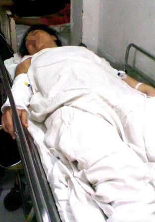 Bà Trần Thị Thanh T. đang nằm điều trị tại khoa bỏng bệnh, bệnh viện Chợ Rẫy TP.HCM
