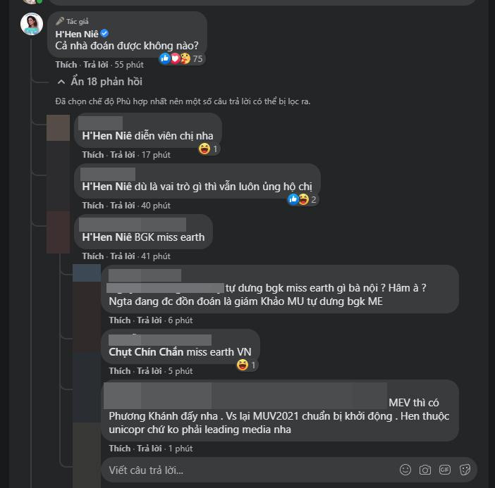 Các fans tiếp tục tranh cãi trên fanpage cá nhân của H'Hen Niê.