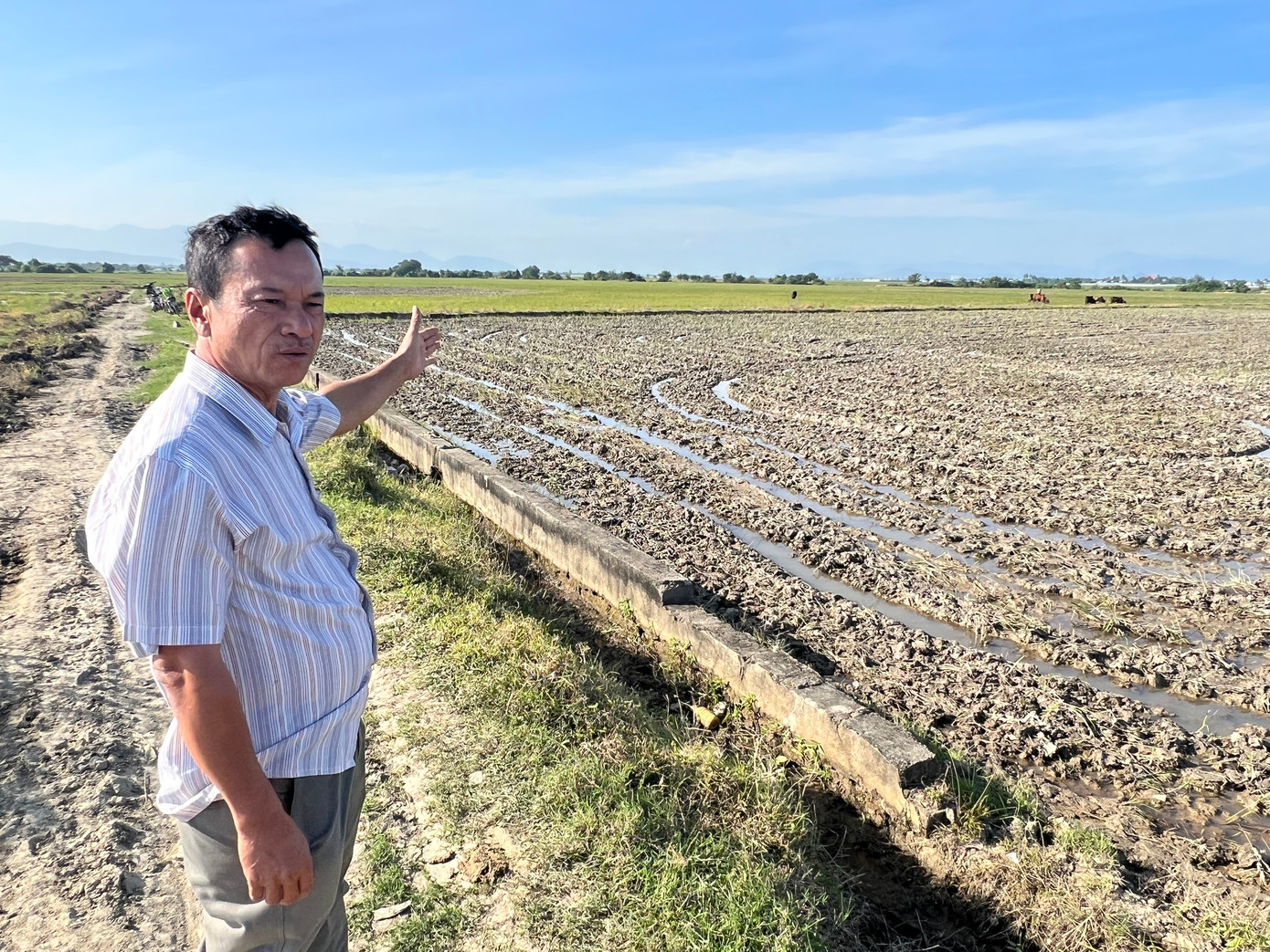 Cánh đồng đất sét Paley Hamu Trok nơi người dân lấy nguyên liệu làm gốm. Ảnh C.H. Cánh đồng đất sét Paley Hamu Trok nơi người dân lấy nguyên liệu làm gốm. Ảnh C.H.
