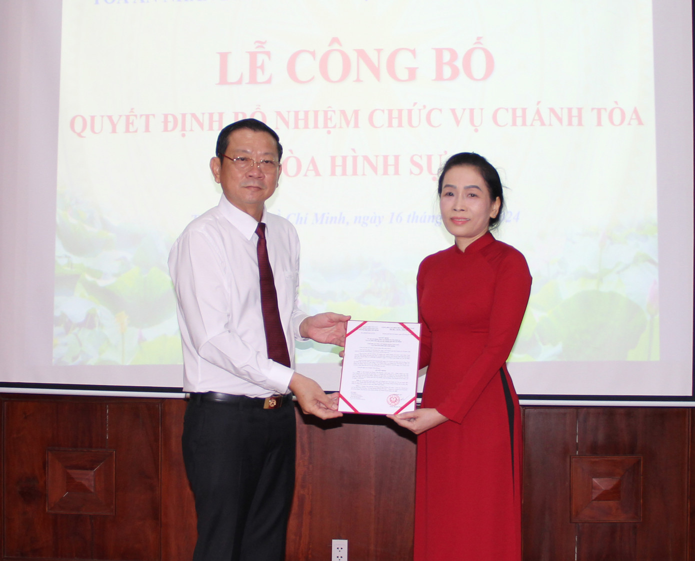 Bà Phạm Thị Duyên làm chánh tòa Tòa Hình sự TAND cấp cao tại TPHCM ảnh 1