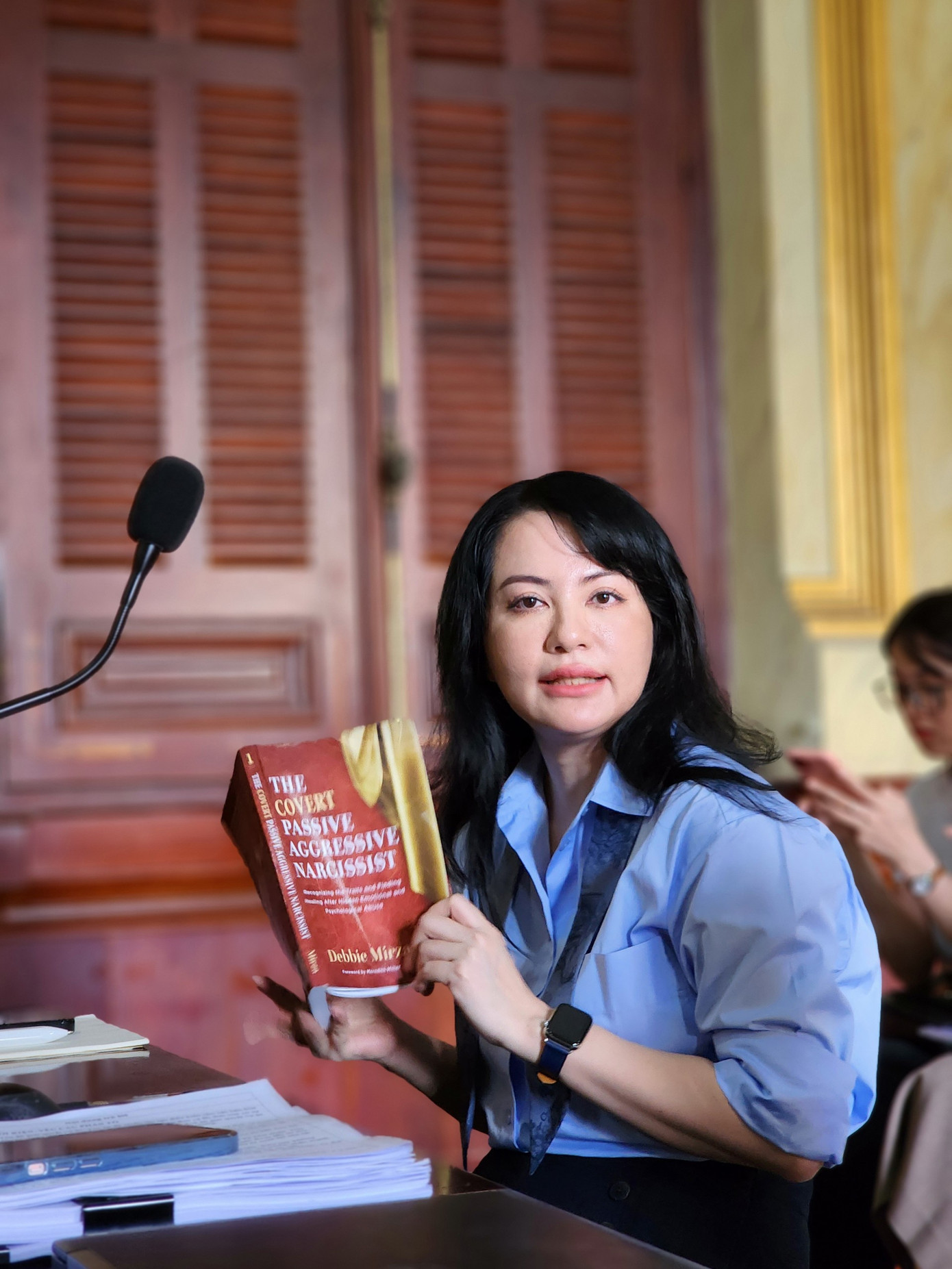 Cựu siêu mẫu Ngọc Thúy tại phiên tòa sơ thẩm. Cựu siêu mẫu Ngọc Thúy tại phiên tòa sơ thẩm.