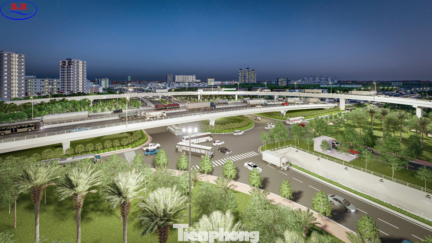 Phối cảnh nút giao thông Mỹ Thủy sau khi hoàn chỉnh. Phối cảnh nút giao thông Mỹ Thủy sau khi hoàn chỉnh.