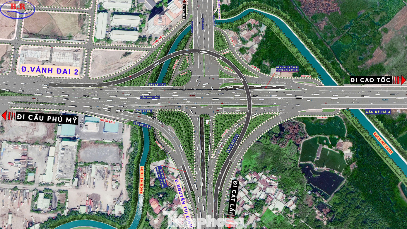 Dự án Xây dựng nút giao thông Mỹ Thủy có thiết kế hoàn chỉnh với quy mô nút giao 3 tầng. Các hạng mục chính của dự án gồm có cầu vượt qua nút giao theo hướng đường Võ Chí Công đáp ứng 8 làn xe ôtô; xây dựng cầu vượt rẽ trái hướng Cát Lái đi cầu Phú Mỹ đáp ứng 2 làn xe ôtô; xây dựng hầm chui rẽ trái hướng từ đường Võ Chí Công đi Cát Lái đáp ứng 2 làn xe ôtô; Dự án Xây dựng nút giao thông Mỹ Thủy có thiết kế hoàn chỉnh với quy mô nút giao 3 tầng. Các hạng mục chính của dự án gồm có cầu vượt qua nút giao theo hướng đường Võ Chí Công đáp ứng 8 làn xe ôtô; xây dựng cầu vượt rẽ trái hướng Cát Lái đi cầu Phú Mỹ đáp ứng 2 làn xe ôtô; xây dựng hầm chui rẽ trái hướng từ đường Võ Chí Công đi Cát Lái đáp ứng 2 làn xe ôtô;