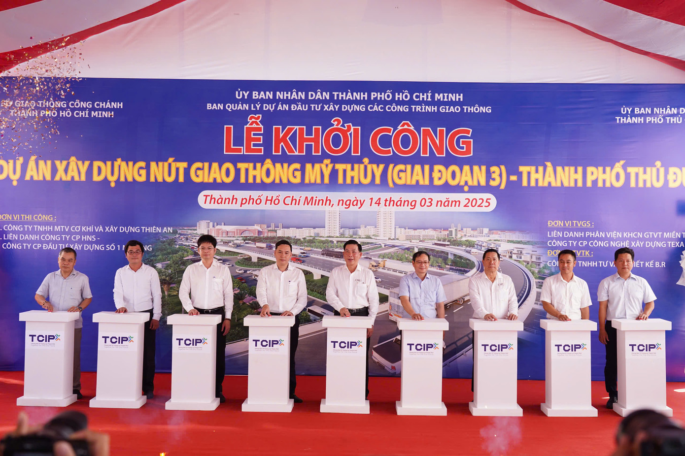 Giai đoạn 3 của dự án nút giao thông Mỹ Thủy được khởi công vào ngày 14/3. Ảnh: A.X