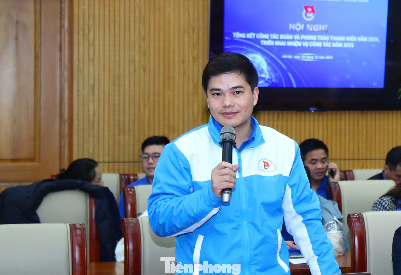 Anh Nguyễn Văn Thuấn - Bí thư Đoàn Thanh niên Tập đoàn Công nghiệp Than - Khoáng sản Việt Nam, chia sẻ kết quả đạt được trong năm 2024.