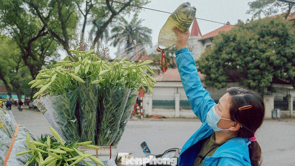 Hoa vì phải ở ngoài trời nhiều giờ kèm theo đó là tính háo nước. Chính vì vậy, để hoa luôn được tươi người bán phải tưới nước liên tục Hoa vì phải ở ngoài trời nhiều giờ kèm theo đó là tính háo nước. Chính vì vậy, để hoa luôn được tươi người bán phải tưới nước liên tục