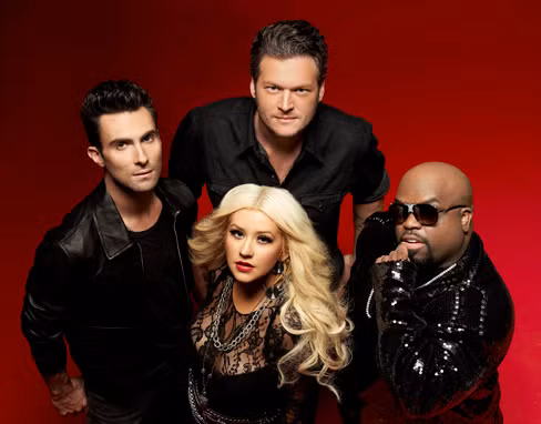 Bốn vị huấn luận viên quen thuộc trong ba mùa đầu tiên của The Voice Mỹ