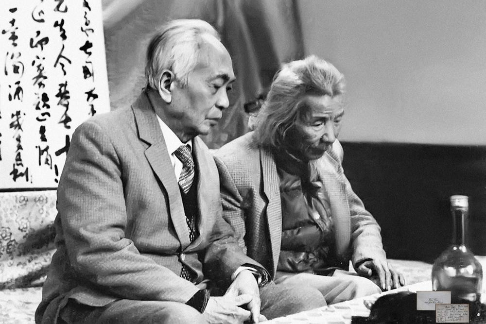 Đại tướng Võ Nguyên Giáp thăm nhạc sĩ Văn Cao tại căn nhà trên tầng 2, số 108 phố Yết Kiêu, Hà Nội ngày mùng 6 Tết Nhâm Thân 1992 - Ảnh:Nguyễn Đình Toán