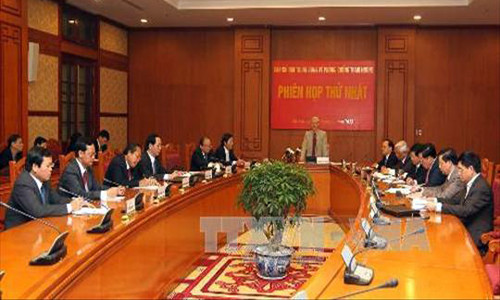 Phiên họp thứ nhất Ban chỉ đạo Trung ương về phòng, chống tham nhũng. Ảnh: TTXVN