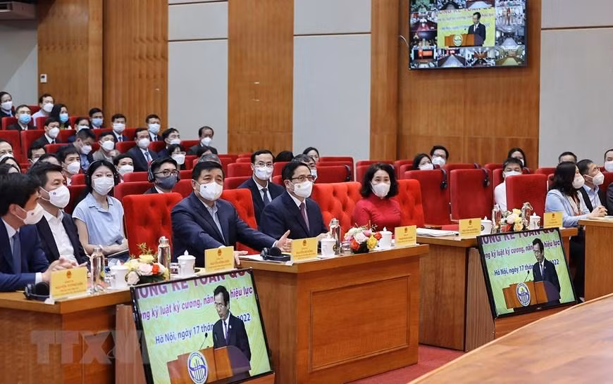 Thủ tướng Phạm Minh Chính dự hội nghị. (Ảnh: Dương Giang/TTXVN)