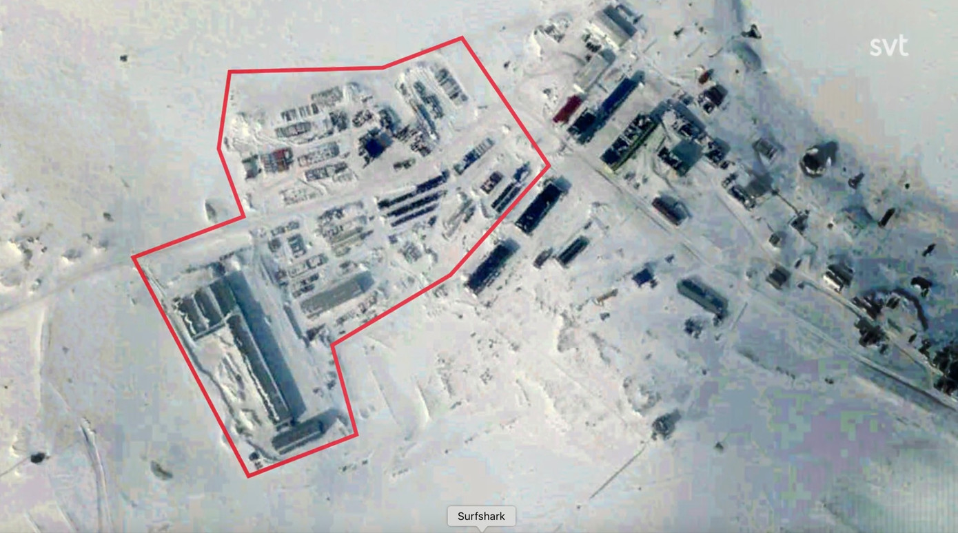 Căn cứ hạt nhân Novaya Zemlya của Nga gần Phần Lan và Na Uy. Ảnh: SVT Căn cứ hạt nhân Novaya Zemlya của Nga gần Phần Lan và Na Uy. Ảnh: SVT