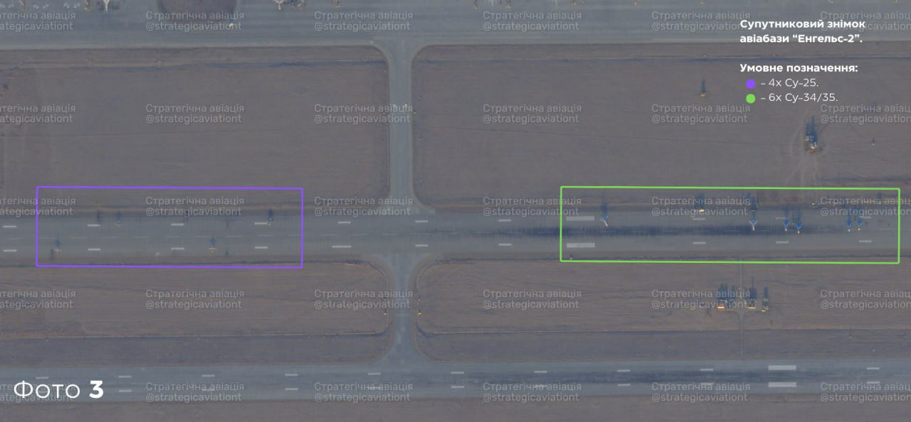 Ảnh vệ tinh cho thấy số lượng máy bay chiến đấu Nga tại căn cứ Engels-2. Ảnh: AMK Mapping