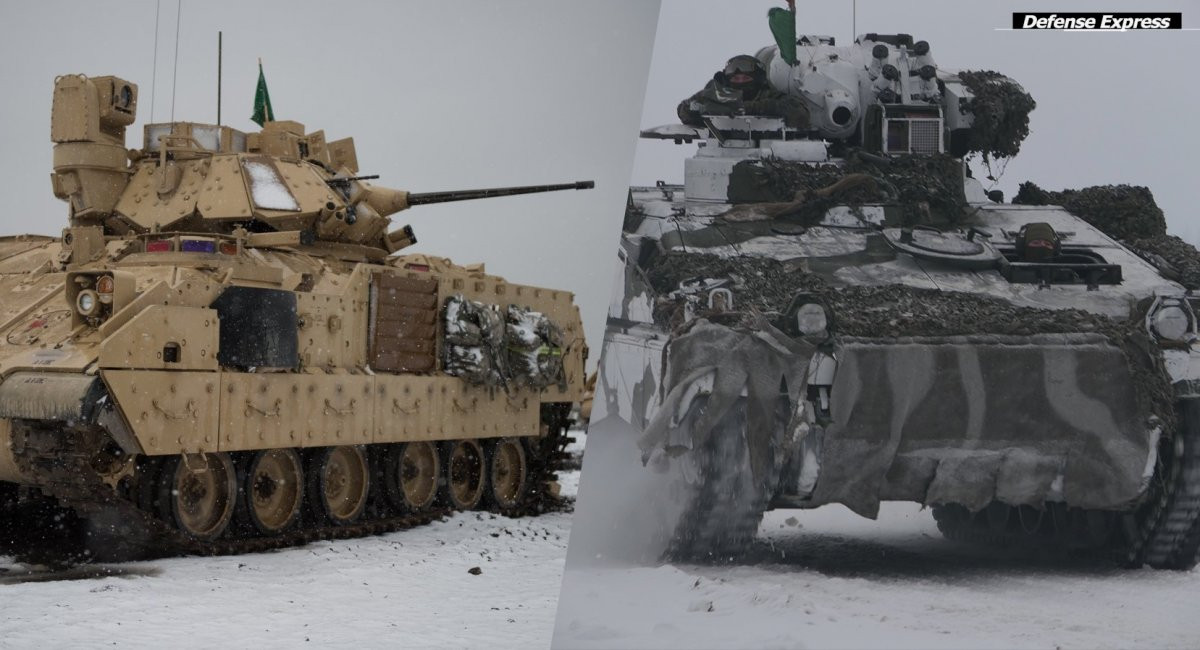 Bradley của Mỹ và Marder của Đức. Ảnh: Defense