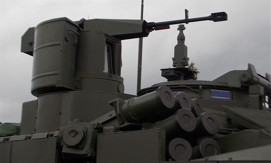 Trạm vũ khí điều khiển từ xa được trang bị một súng máy hạng nặng NSVT 12,7mm. Ảnh: armyrecognition