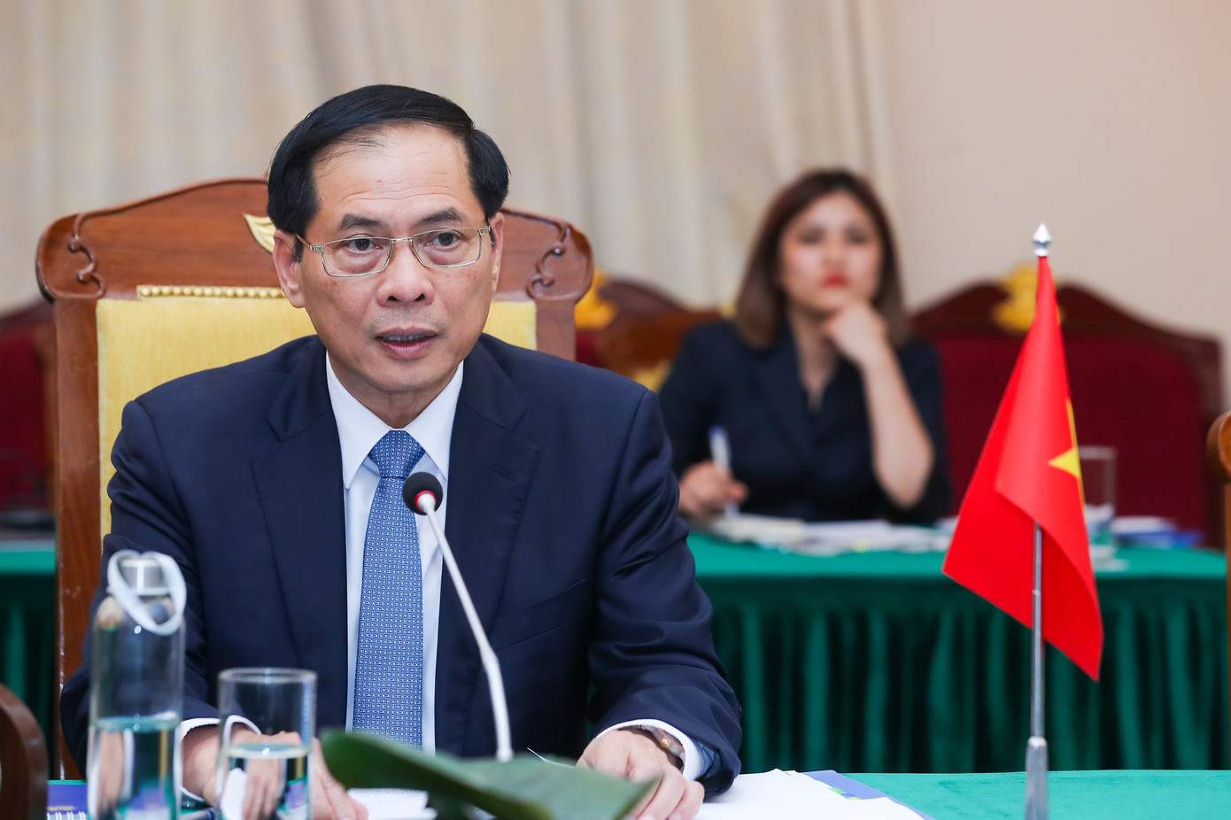 Bộ trưởng Ngoại giao Bùi Thanh Sơn tại hội nghị. Ảnh: Phong Sơn