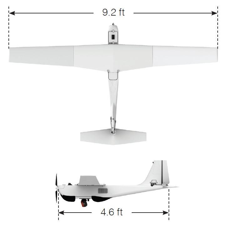 Kích thước của RQ-20B. Ảnh: dmitryshulgin