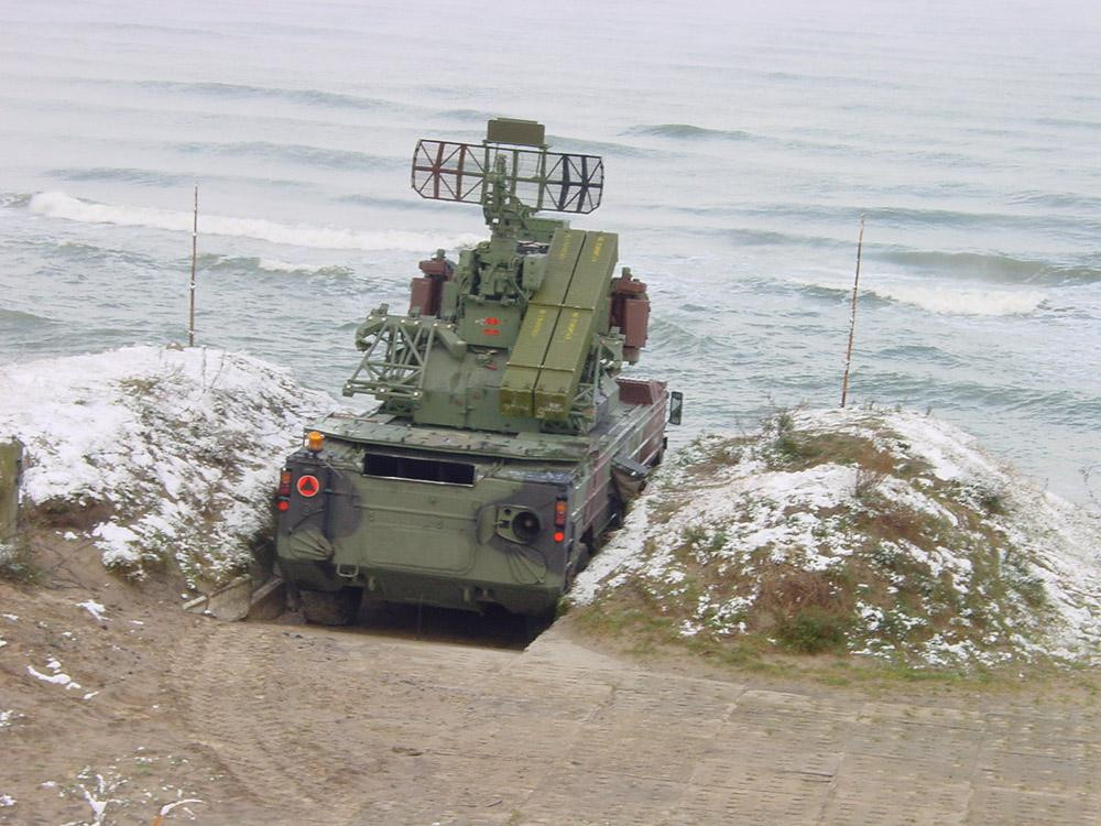 Tổ hợp phòng không có khả năng lội nước với tốc độ 8km/h. Ảnh: Wzu
