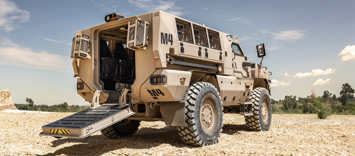 Xe có được cung cấp khả năng kháng mìn cũng như chống lại các vụ nổ. Ảnh: paramountgroup Xe có được cung cấp khả năng kháng mìn cũng như chống lại các vụ nổ. Ảnh: paramountgroup