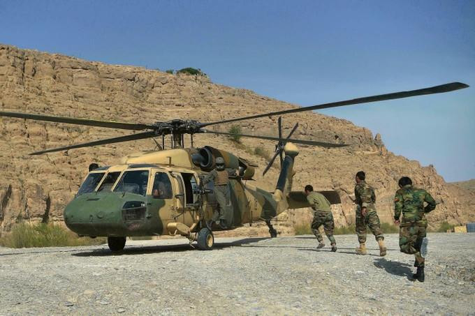 Một máy bay trực thăng Black Hawk của Afghanistan. Ảnh: AFP Một máy bay trực thăng Black Hawk của Afghanistan. Ảnh: AFP