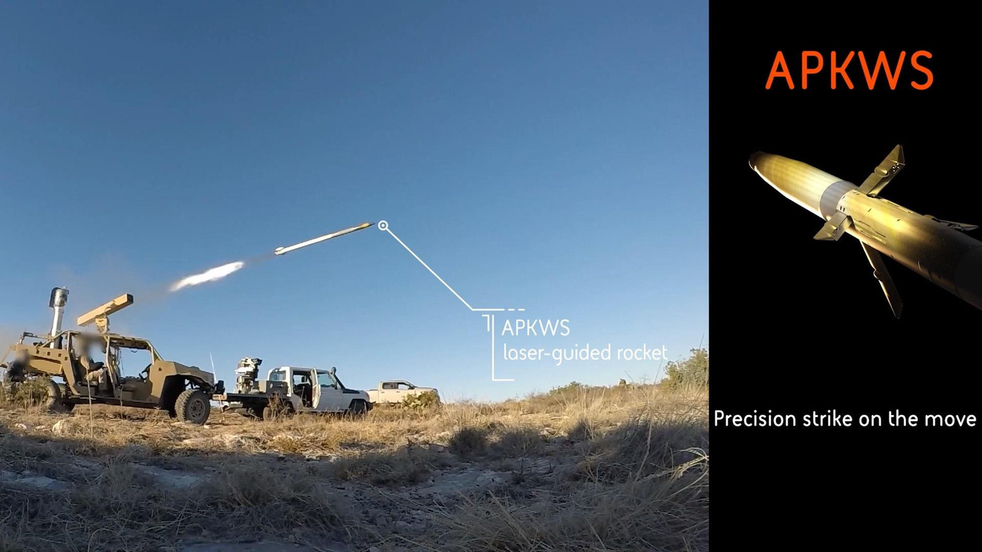 APKWS tích hợp thành công trên xe chiến đấu DAGOR. Ảnh: Twitter