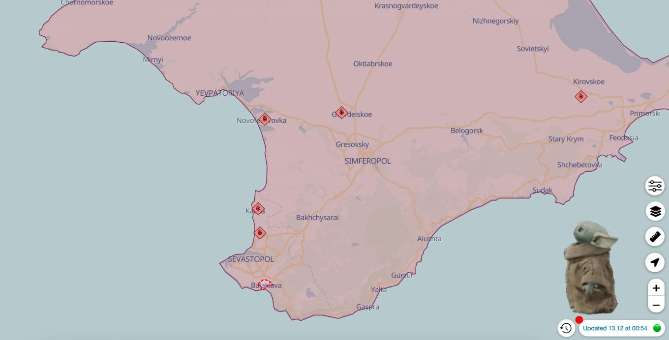 Bản đồ đánh dấu địa điểm Balaklava thuộc Crimea.