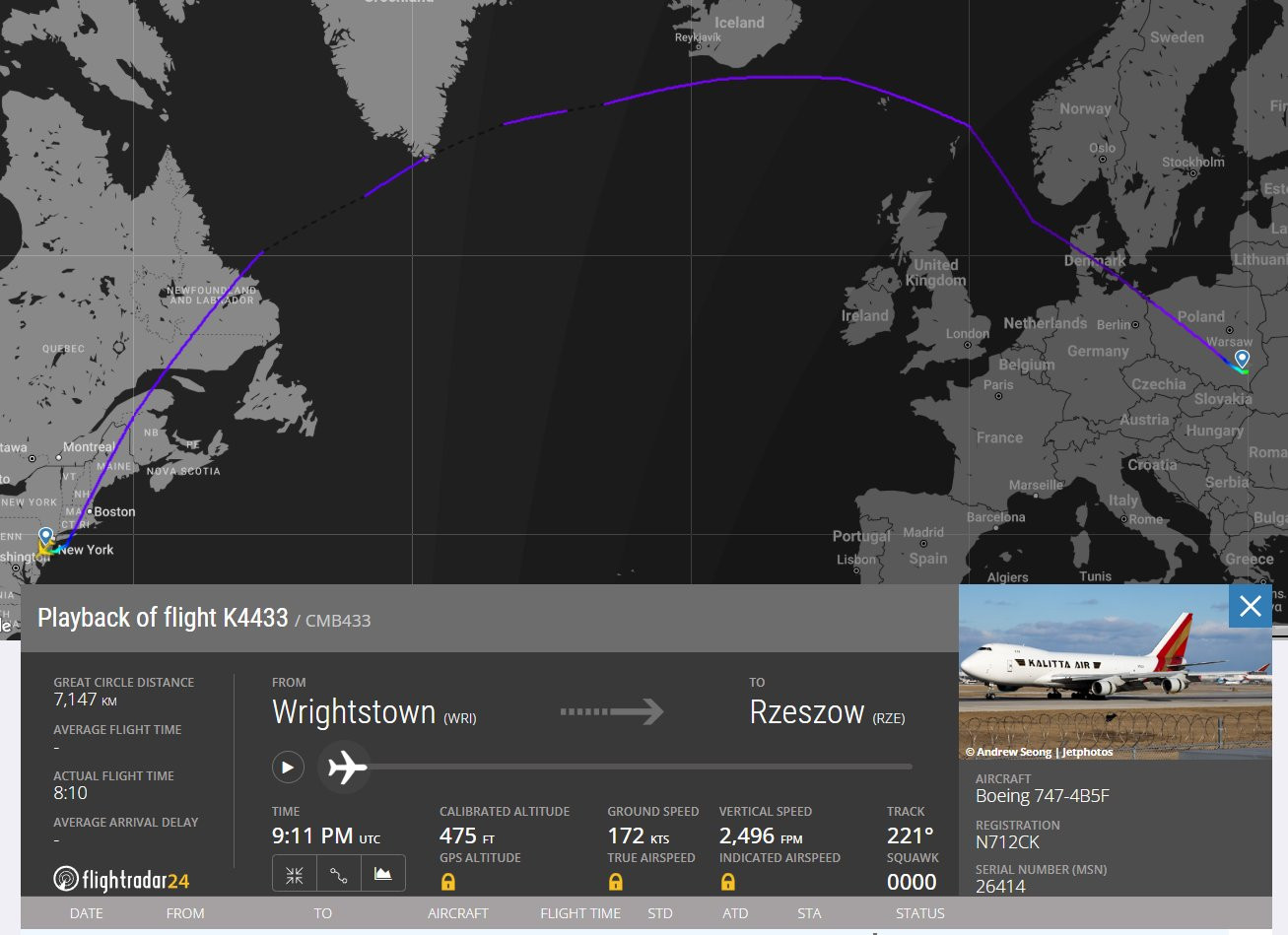 Các chuyến bay được ghi nhận từ ngày 25-31/3.