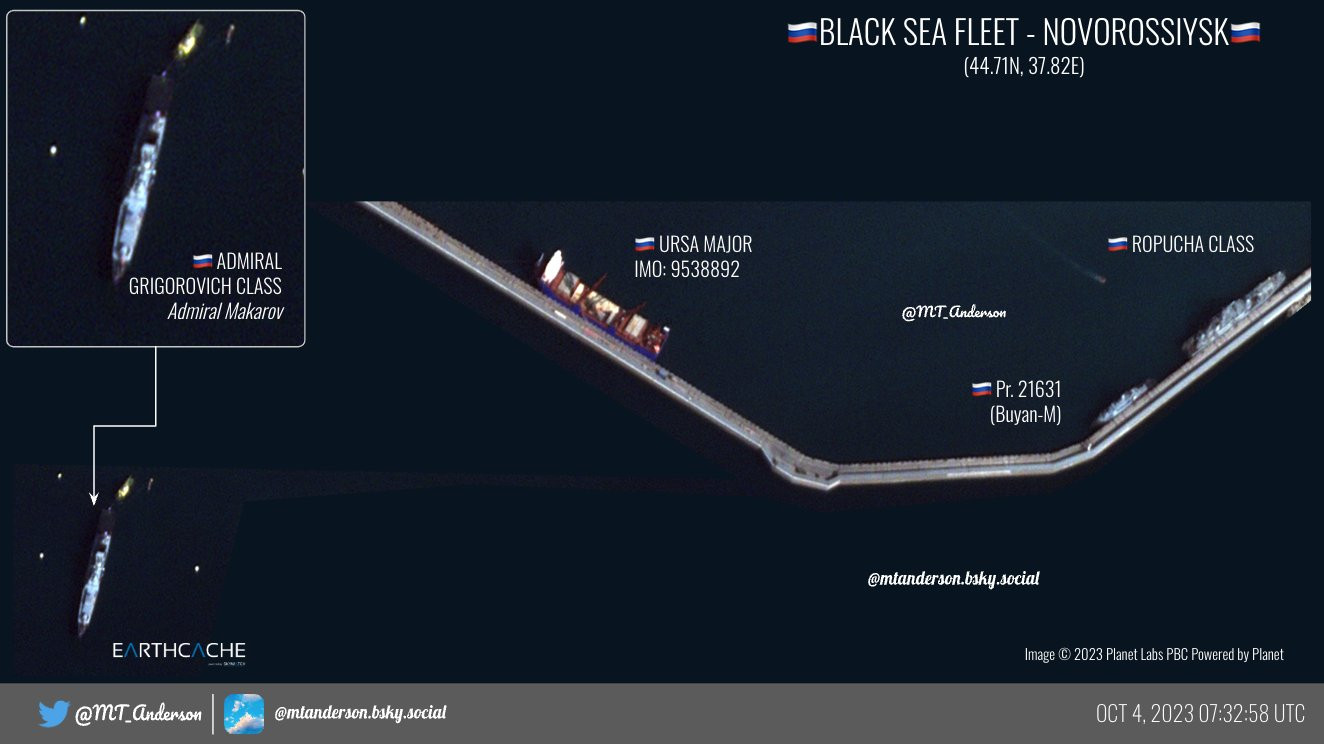 Hình ảnh vệ tinh được ghi nhận ở Novorossiysk hôm 4/10.