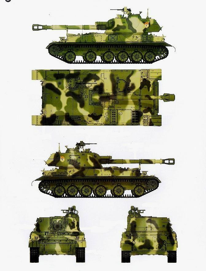 Bản thiết kế của 2S3 Akatsiya. Ảnh: pinterest Bản thiết kế của 2S3 Akatsiya. Ảnh: pinterest