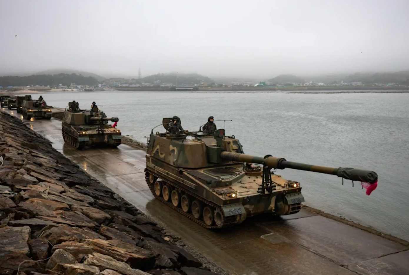 K9 Thunder là pháo tự hành 155 mm tự hành của Hàn Quốc. Ảnh: Bloomberg.