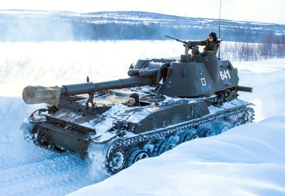 Pháo có thể di chuyển trên mọi địa hình và trong mọi điều kiện thời tiết. Ảnh: military Pháo có thể di chuyển trên mọi địa hình và trong mọi điều kiện thời tiết. Ảnh: military