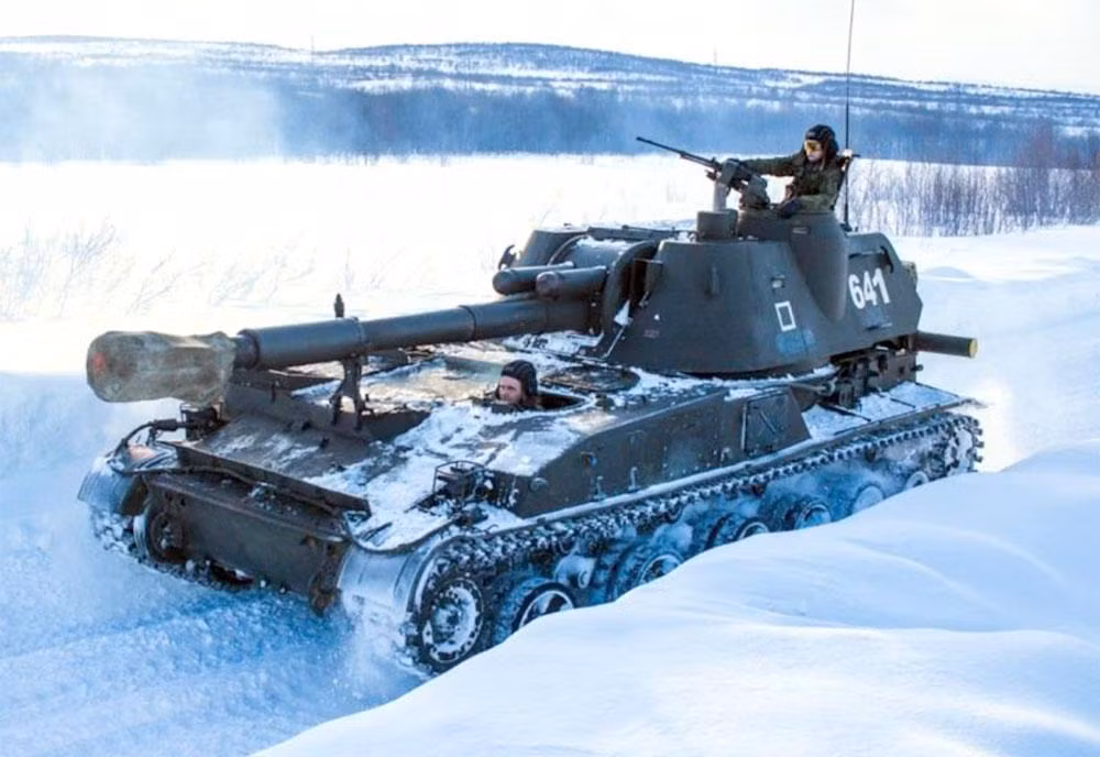 Pháo có thể di chuyển trên mọi địa hình và trong mọi điều kiện thời tiết. Ảnh: military