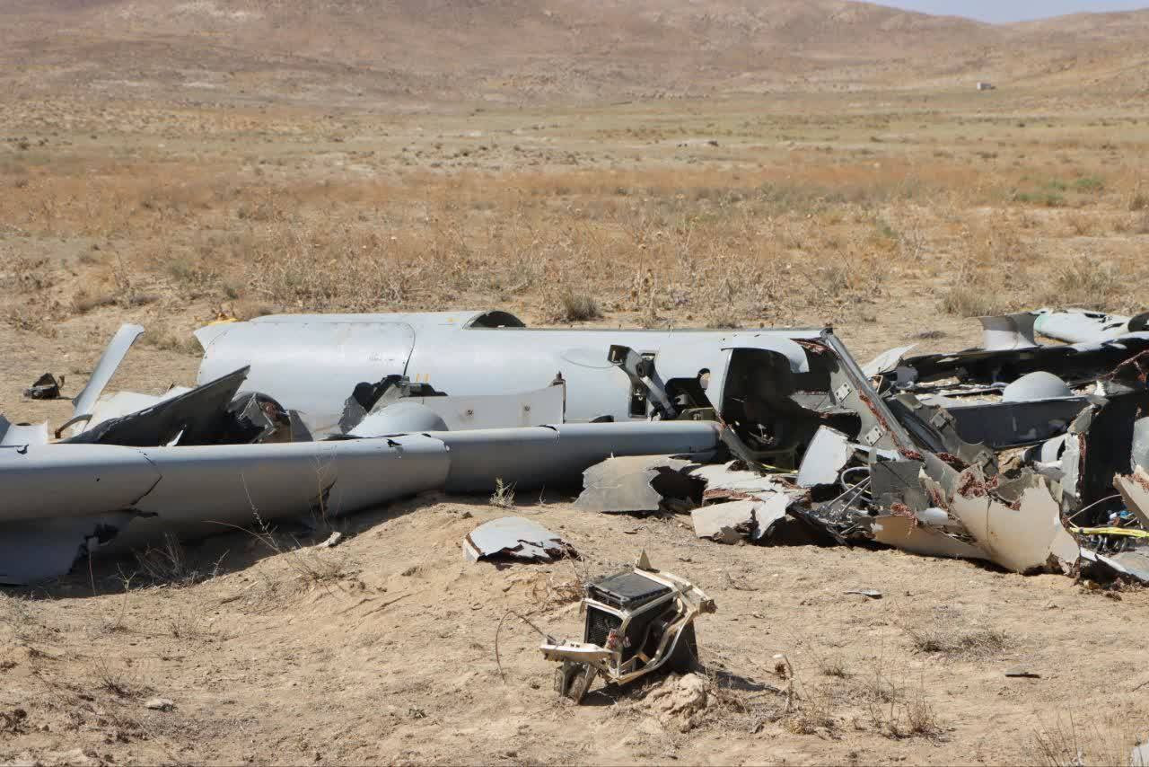 Iran bắn hạ máy bay không người lái tối tân của Israel. Ảnh: Mạng xã hội X